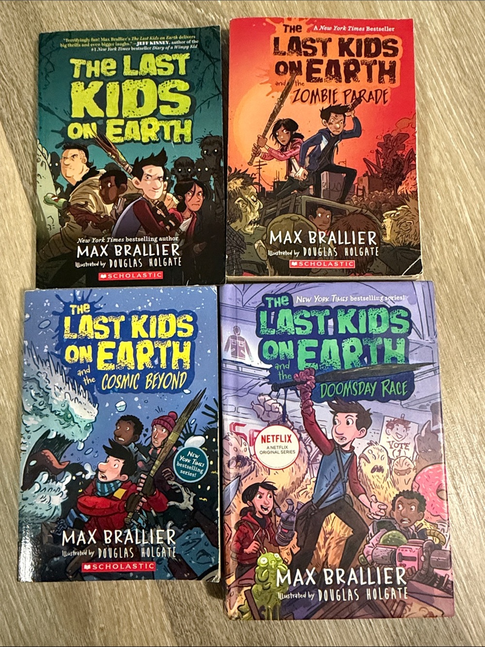 Scholastic The Last Kids on Earth Book Set - Green, Red, Blue, Purple Covers